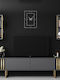 Wohnzimmer TV-Einheit Goldline Charcoal - Gold L180xB30xH48cm