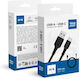 Blue Star USB 2.0 Cable USB-C male - USB-A 20W Μαύρο 1m