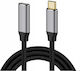 Zenwire Geflochtenes USB 3.0 Video Kabel USB-C Männlich - USB-C Buchse 100W PD Schwarz 3m 0000507