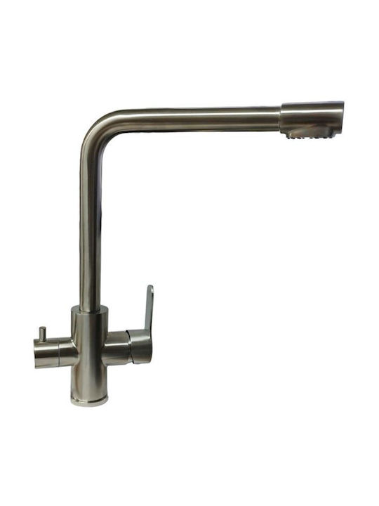 PoolStar Kitchen Faucet Tall Counter Silver
