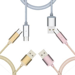 Android Magnetic USB 2.0 σε micro USB 1m Χρυσό
