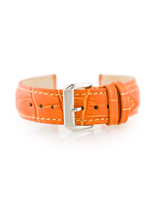 Pacific Leather Strap Orange 18mm