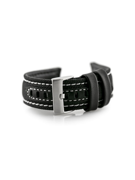 Pacific Leather Strap Black 24mm