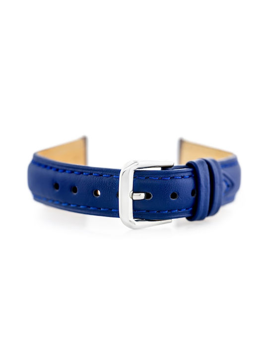 Pacific Leather Strap Navy Blue 14mm