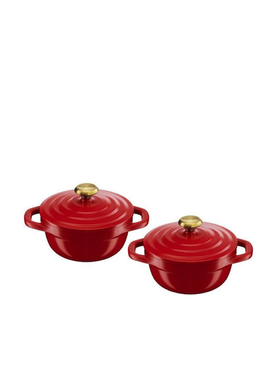 Tefal Set de oale din aluminiu turnat Red cu strat ceramic E254S255 4buc