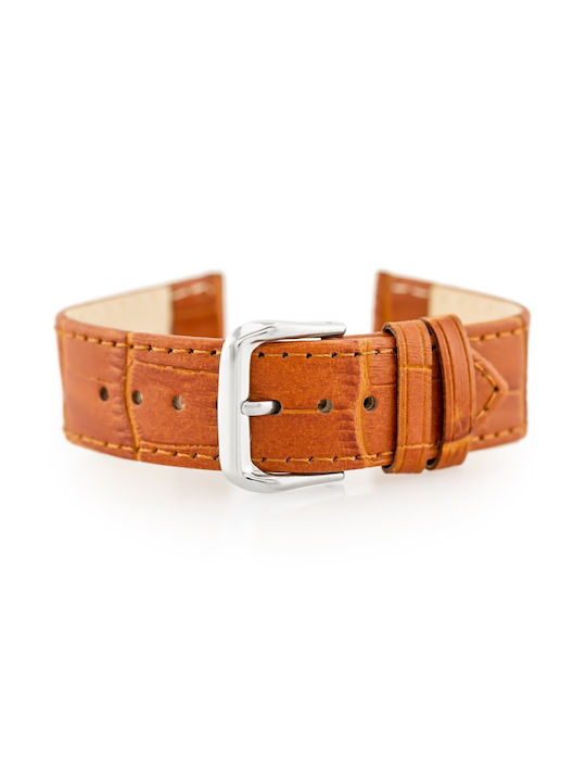 Pacific Leather Strap Brown 22mm