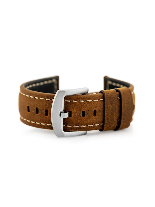 Pacific Leather Strap Brown 24mm