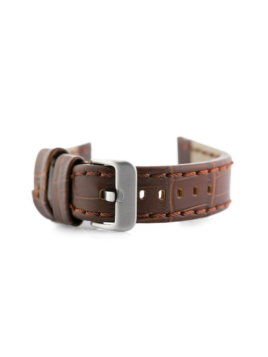 Pacific Leather Strap Brown 22mm