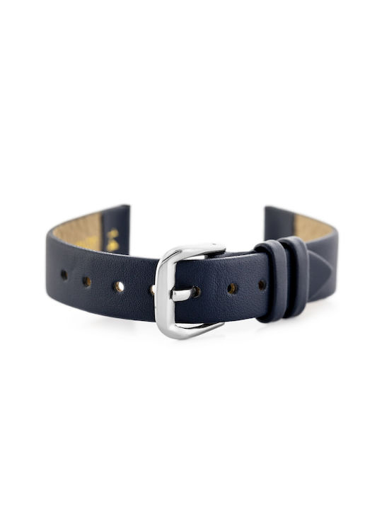 Pacific Leather Strap Navy Blue 14mm