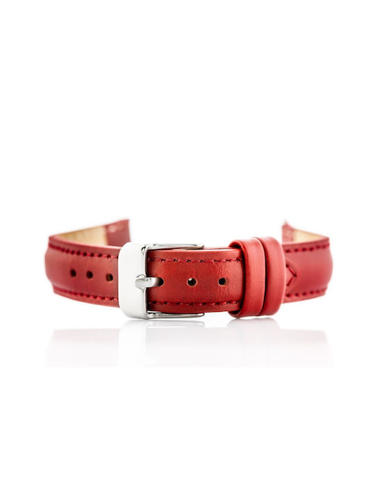 Pacific Leather Strap Red 12mm