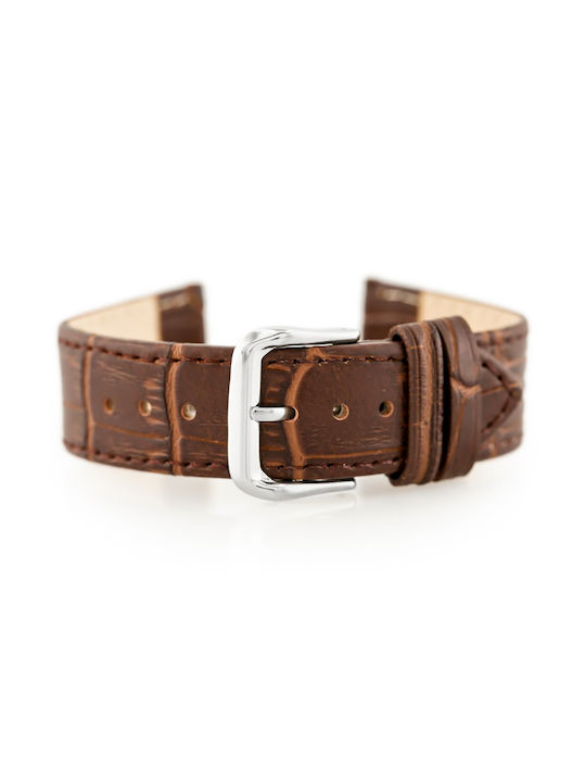 Pacific Leather Strap Brown 22mm