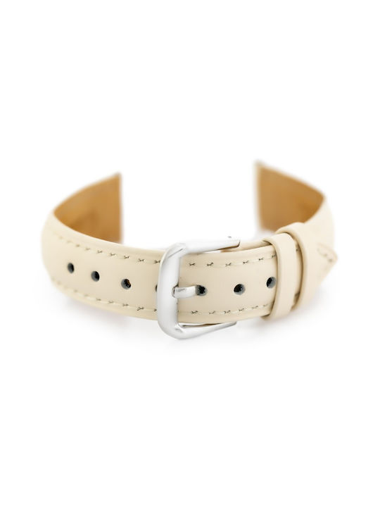 Pacific Leather Strap Silver 10mm