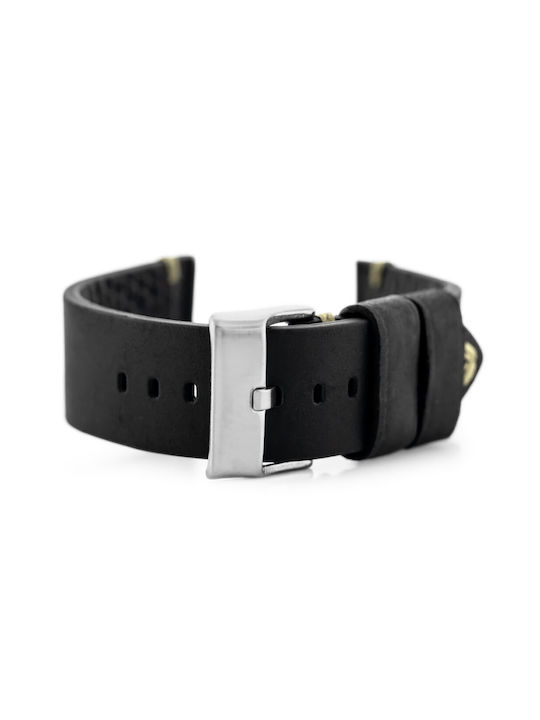 Pacific Leather Strap Black 20mm