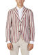 Mulish Men's Summer Suit Jacket Burgundy