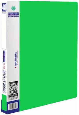 Clipboard clasic verde Metron cu 40 de compartimente pentru foi A4 907.40.g