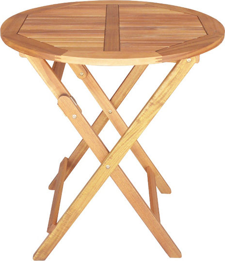 Garten- und Terrassentisch Capruva Zusammenklappbar 70x70x74 Natürliches Holz Garten- und Terrassentisch Capruva Zusammenklappbar 70x70x74 Natürliches Holz