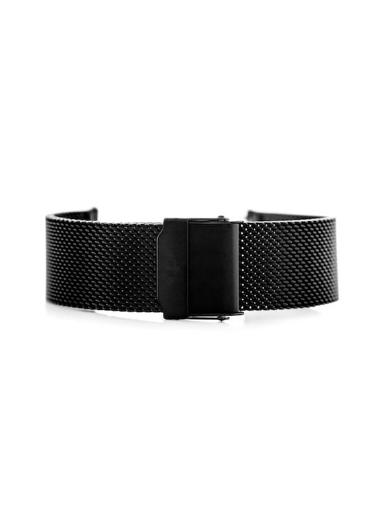 Bisset Metallic-Armband Schwarz 12mm