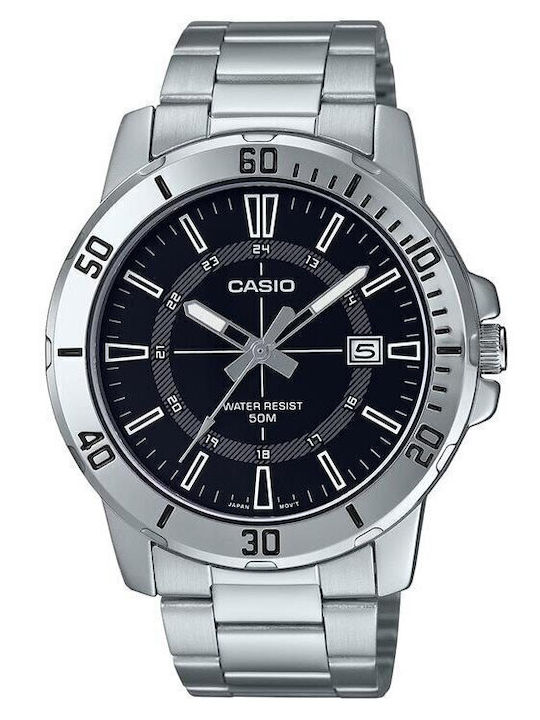 Casio Men's Watch 45mm Battery with Silver Meta...