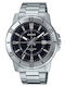 Casio Ανδρικό Ρολόι 45mm Μπαταρίας με Ασημί Ατσάλινο Μπρασελέ