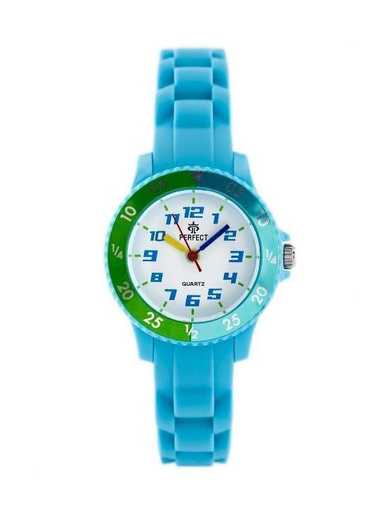 Perfect Uhr mit Blau Kautschukarmband