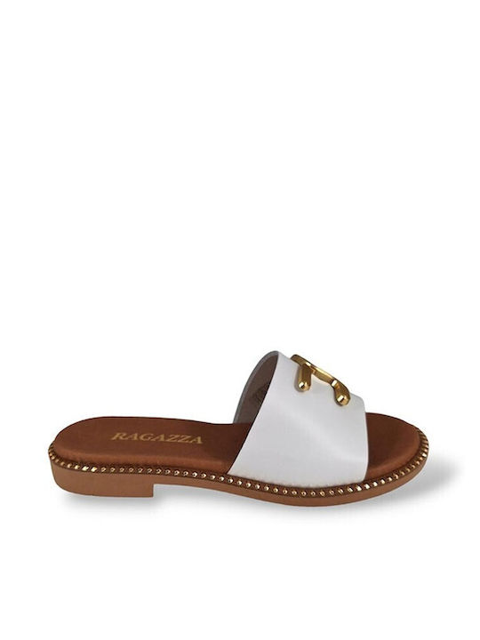 Ragazza Leather Women's Sandals White