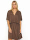 Makadamia Summer Mini Dress Brown