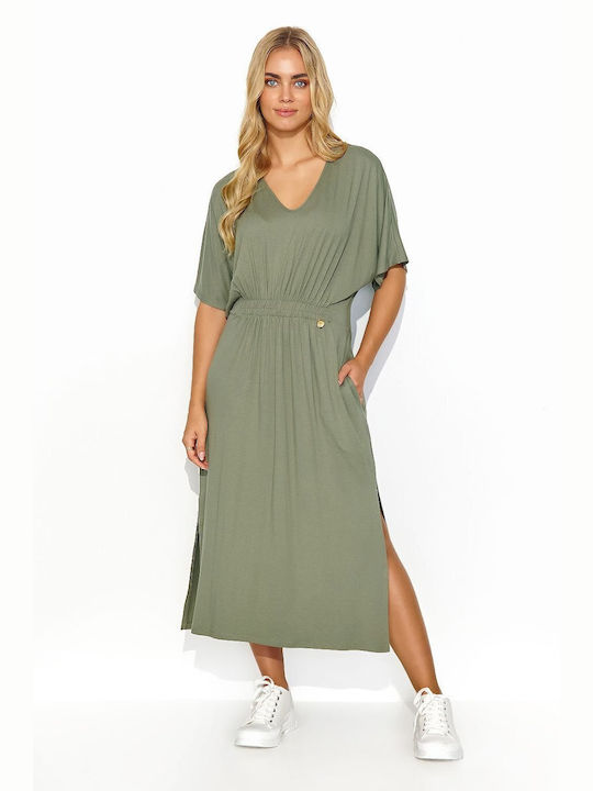 Makadamia Summer Midi Dress Green