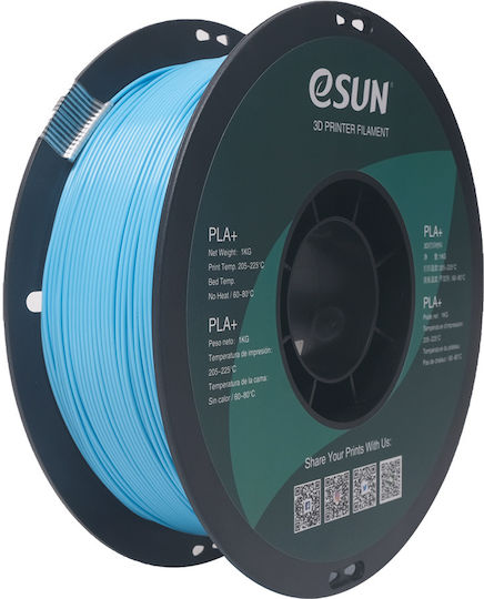 Esun Filament Pentru Imprimante 3D PLA+ 1,75mm Albastru Spațial 1kg 1 Bucată Bobină