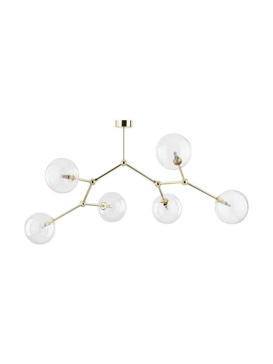 TK Lighting Πλαφονιέρα Οροφής 107εκ. Κίτρινη με Ντουί G9