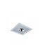 DIL Square Metallic Recessed Spot with Socket G24d Gray 10x10cm. 1pcs