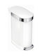 Simplehuman Inox Mülleimer Mit Pedal Weiß 45lt