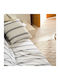 Gofis Home Rathma Sofa Throws 2 Seater Jacquard 180x250cm Pure White Graphite Black 375