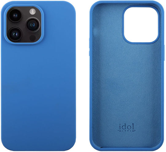 Idol 1991 Velvet Elite Umschlag Rückseite Silikon Wasserdicht Blau iPhone 14 Pro Max