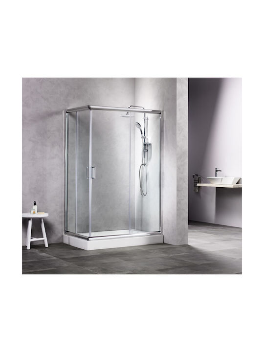 Tema Καμπίνα Ντουζιέρας με Συρόμενη Πόρτα 72x100cm Clear Glass