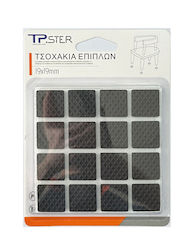 Tpster Pătuțuri Pătrate cu închizător Hoop & Loop 19x19mm 32buc 34733