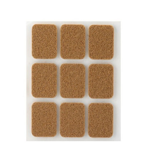 Inofix 193-4076-4 Square Felts with Sticker 3x29mm 9pcs