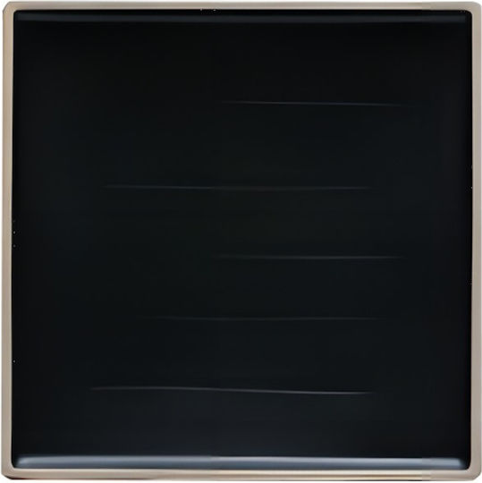 Ready Чиния Плитко Квадрат от Меламин Черен 25.4x25.4см 6бр