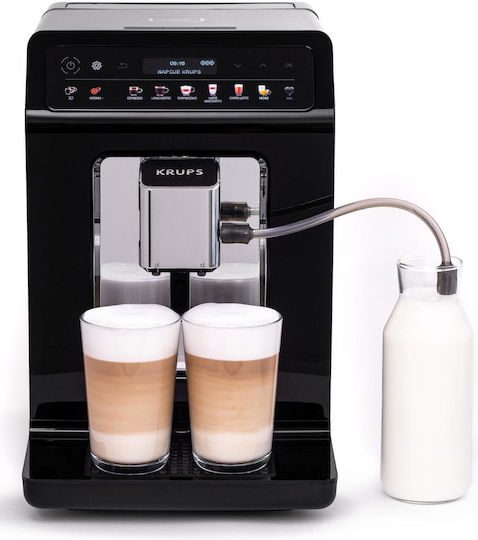 Krups Evidence One Αυτόματη Μηχανή Espresso 1450W Πίεσης 15bar για Cappuccino με Μύλο Άλεσης Μαύρη EA8958