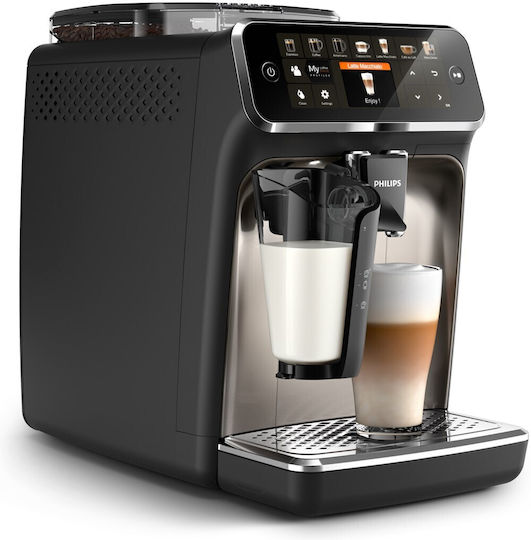 Philips 5400 Series Автоматична Еспресо Кафемашина 1500W 15bar Налягане за Cappuccino с Мелачка Черна EP5447/90