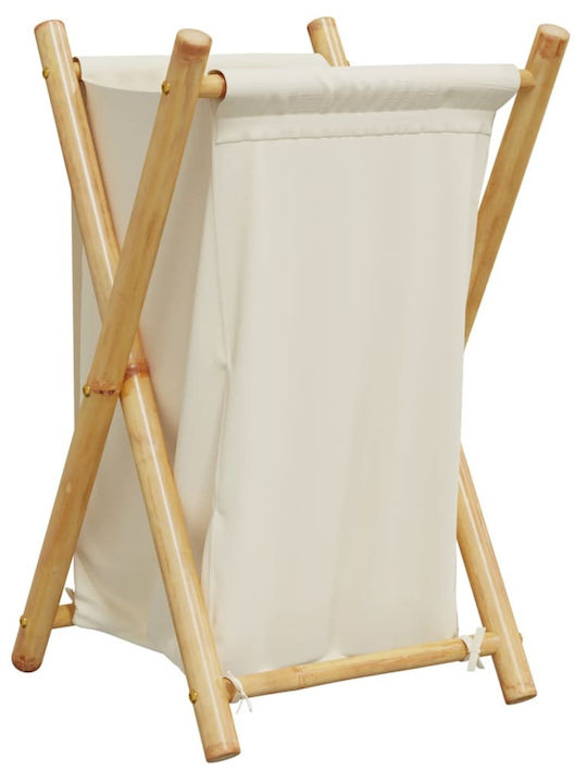 vidaXL Wäschekorb aus Bamboo Faltbar 41.5x36x63.5cm Beige