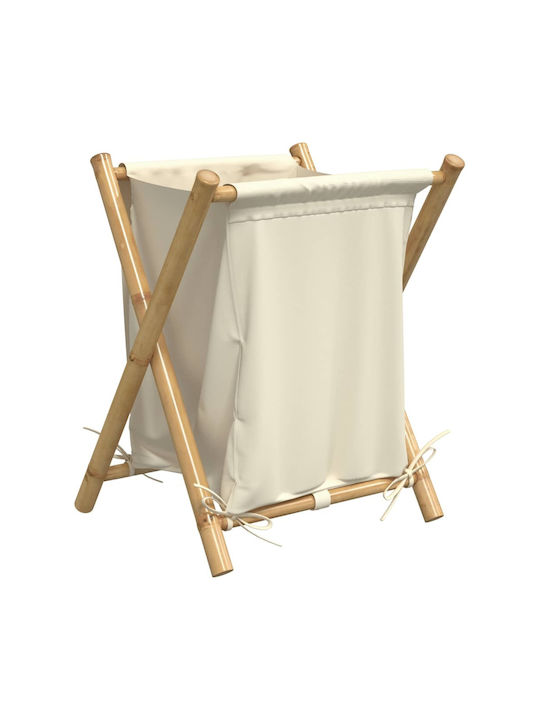 vidaXL Wäschekorb aus Bamboo Faltbar 45x55x63.5cm Beige