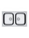 Franke Spark SKX 620-34-34 0011552215 Drop-In Sink Inox W80xD50cm Silver