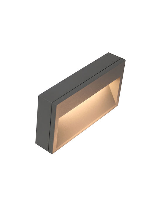 Gekas Επιτοίχια Εξωτερική Πλαφονιέρα LED IP65 9W με Θερμό Λευκό Φως