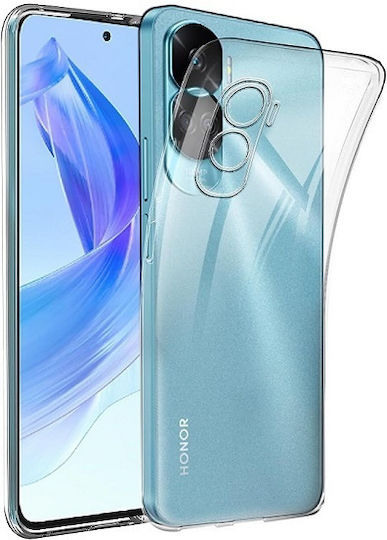 Back Cover Silicon / Tempered Glass Transparent (Honor 90 Lite - Onoare 90 Lite)