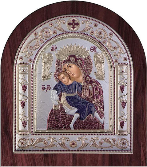 Slevori Classic Regular Icon Crown 17x19.7 Brown Dark Blue-Red Silver Wood 186176 1tmx