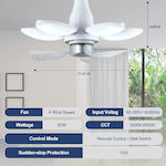 Ventilator de tavan cu lumină și telecomandă Alb
