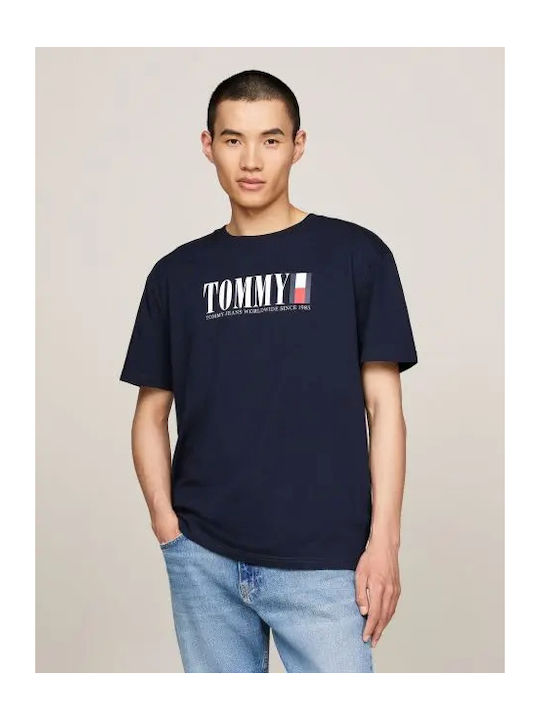 Tommy Hilfiger Ανδρικό T-shirt Κοντομάνικο Μπλε