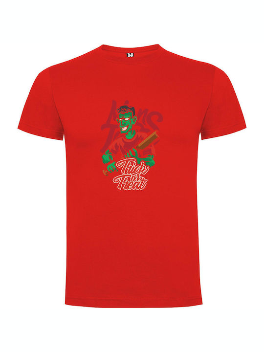 iLovePrints Zombie Baseball Madness T-shirt Κόκκινο