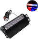 Car Signaling Bar LED 12V Waterproof 25.2cm with Red / Blue Lighting