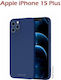 Swissten Back Cover Silicon Albastru (iPhone 15 Pro)